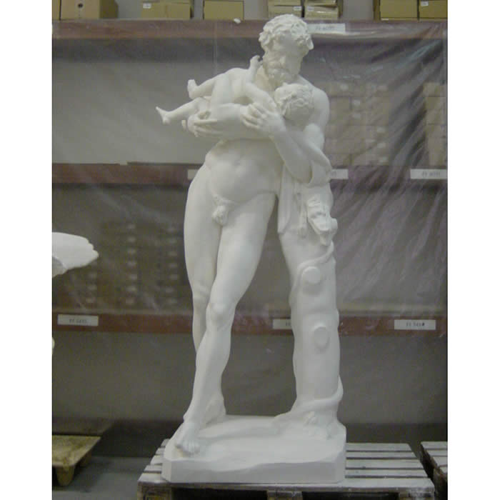 Silène portant Dionysos enfant - Antiquités gréco-romaines - Reproduction d’une sculpture du Musée du Louvre, Paris