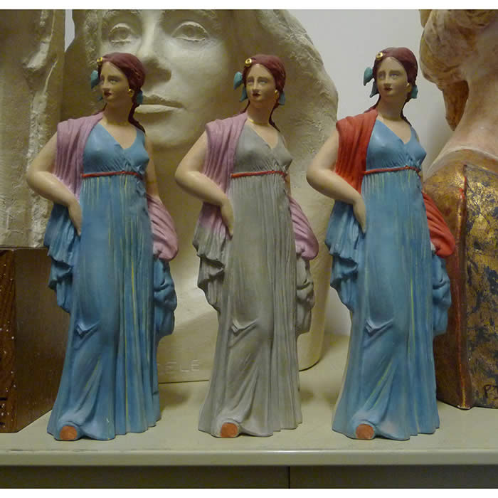 Tanagra, known as the Dame Baillehache - Greco-Roman antiquities - Reproduction d’une sculpture du Musée du Louvre, Paris