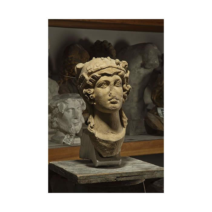 Head of Athena, known as the Odescalchi Athena - Greco-Roman antiquities - Reproduction d’une sculpture du Musée du Louvre, Paris