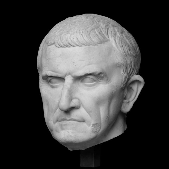 Portrait of unknown - the emperor Galba or pontiff Lucius Calpurnius Piso - Greco-Roman antiquities - Reproduction d’une sculpture du Musée du Louvre, Paris
