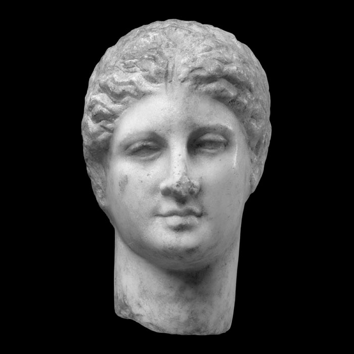 Tête d’éphèbe - Antiquités gréco-romaines - Reproduction d’une sculpture du Musée du Louvre, Paris