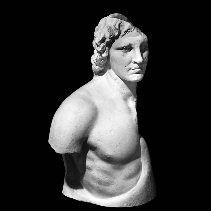 Bust of Alexander the Great, known as the Inopos - Greco-Roman antiquities - Reproduction d’une sculpture du Musée du Louvre, Paris