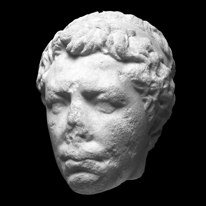 Head of Juba II king of Numidia and Mauritania - Greco-Roman antiquities - Reproduction d’une sculpture du Musée du Louvre, Paris