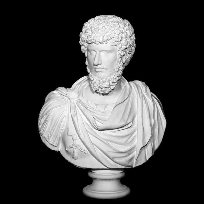 Buste cuirassé de Lucius Verus, collection Borghèse - Antiquités gréco-romaines - Reproduction d’une sculpture du Musée du Louvre, Paris