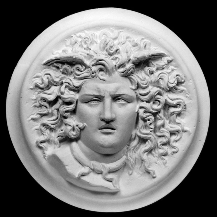 Mask of the Albani Medusa - Greco-Roman antiquities - Reproduction d’une sculpture du Musée du Louvre, Paris