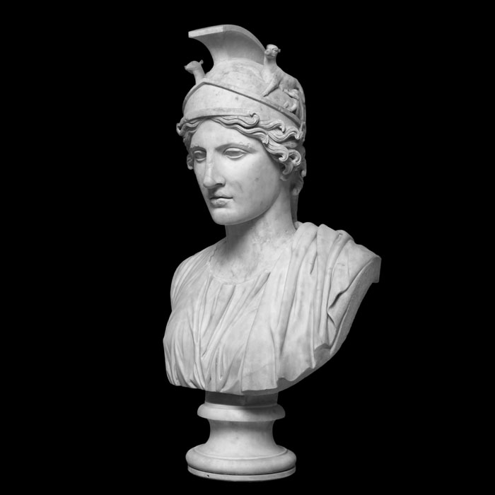 Rome deified under the guise of Minerva - Greco-Roman antiquities - Reproduction d’une sculpture du Musée du Louvre, Paris