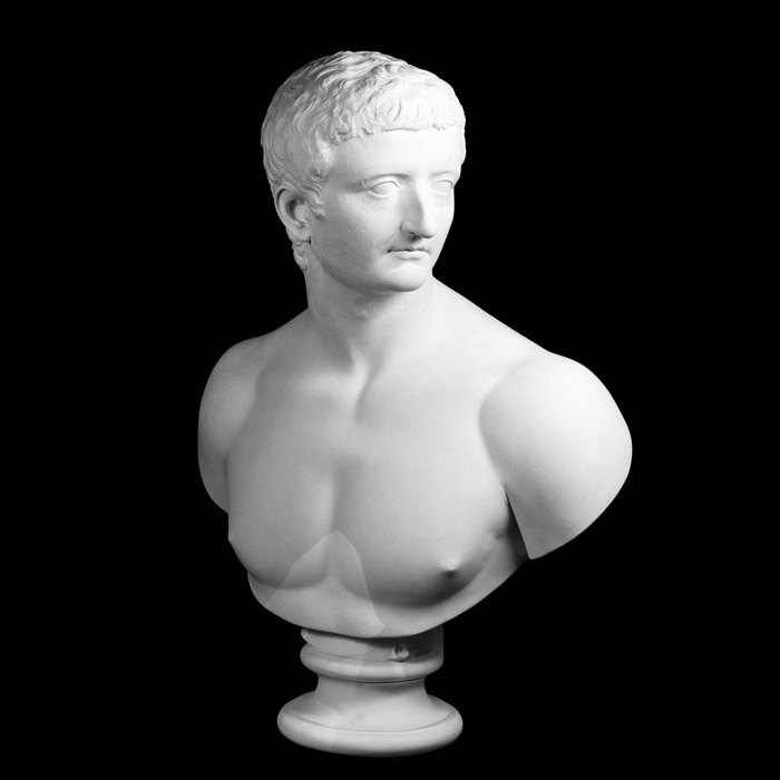 Buste de l’empereur Tibère, collection Albani - Antiquités gréco-romaines - Reproduction d’une sculpture du Musée du Louvre, Paris