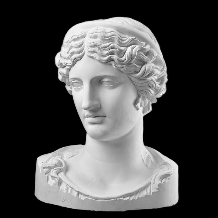 Tête de Melpomène - Antiquités gréco-romaines - Reproduction d’une sculpture du Musée du Louvre, Paris