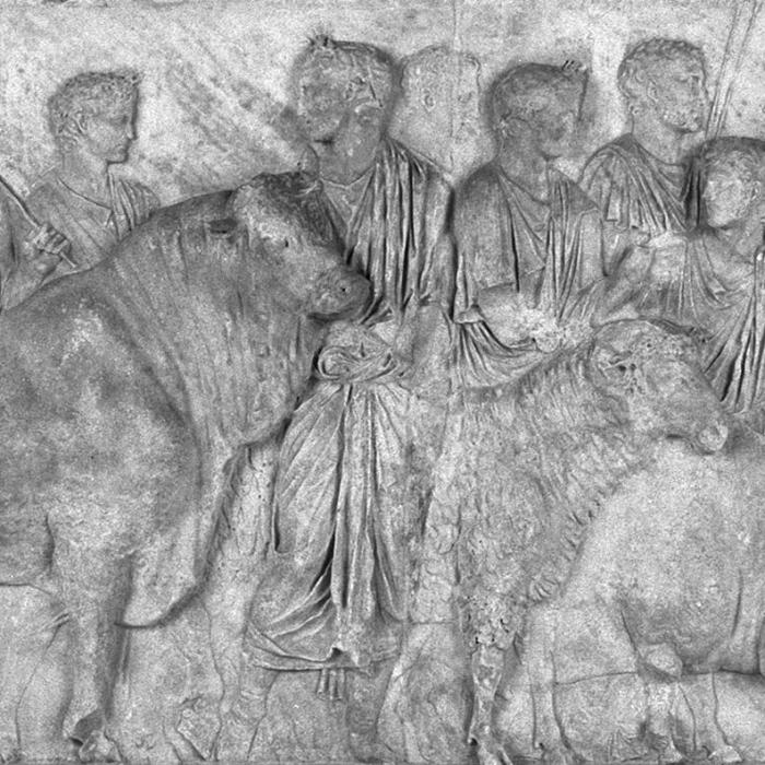 Suovetaurilia Sacrifice - Greco-Roman antiquities - Reproduction d’une sculpture du Musée du Louvre, Paris