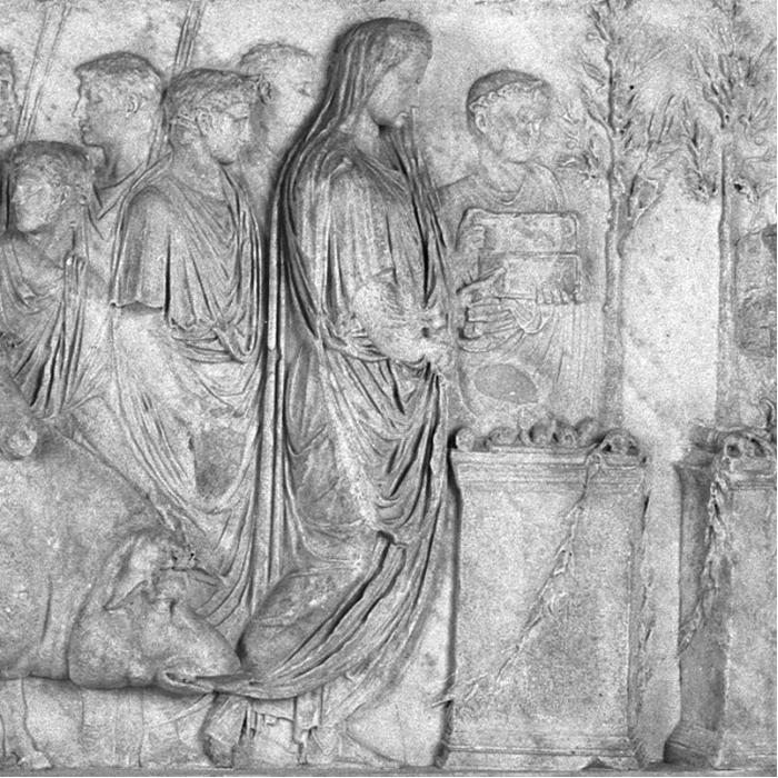 Suovetaurilia Sacrifice - Greco-Roman antiquities - Reproduction d’une sculpture du Musée du Louvre, Paris