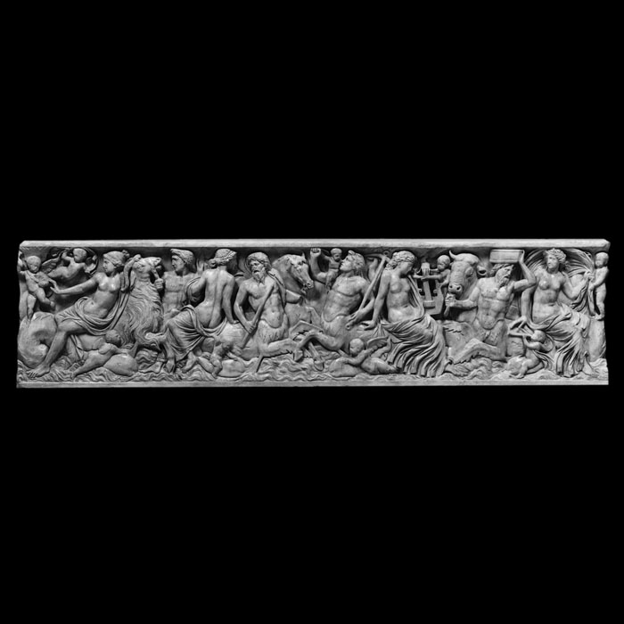 Bas-relief from a sarcophagus, known as the Nereid Monument - Greco-Roman antiquities - Reproduction d’une sculpture du Musée du Louvre, Paris