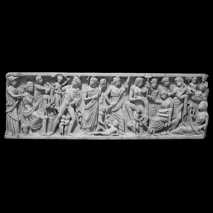 Sarcophage avec la légende de Prométhée - Antiquités gréco-romaines - Reproduction d’une sculpture du Musée du Louvre, Paris