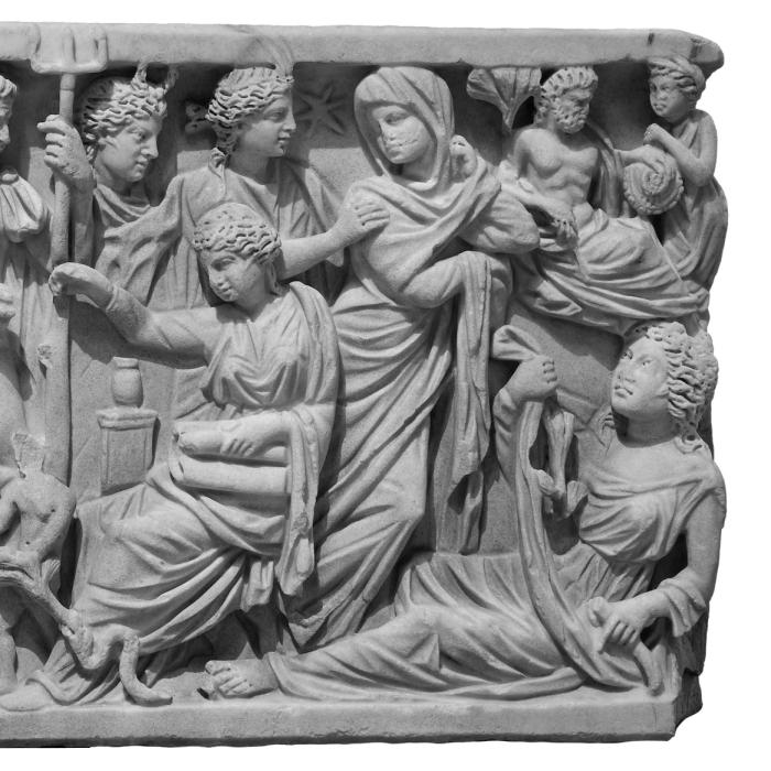 Sarcophage avec la légende de Prométhée - Antiquités gréco-romaines - Reproduction d’une sculpture du Musée du Louvre, Paris