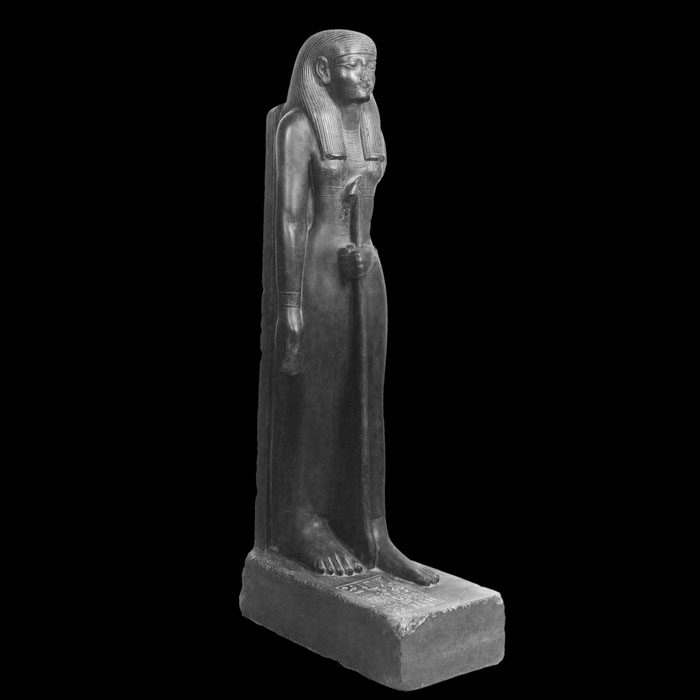Déesse Nephtys, sœur d’Isis et d’Osiris - Antiquités égyptiennes - Reproduction d’une sculpture du Musée du Louvre, Paris