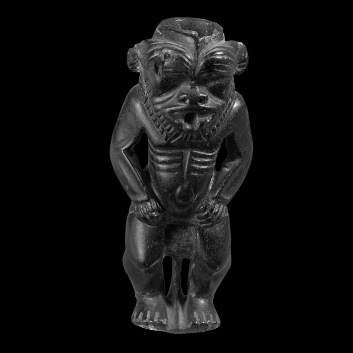 Reproduction de sculpture : Etui à Kohol sous la forme du dieu Bès
