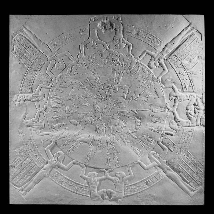 Dendera zodiac - Egyptian antiquities - Reproduction d’une sculpture du Musée du Louvre, Paris