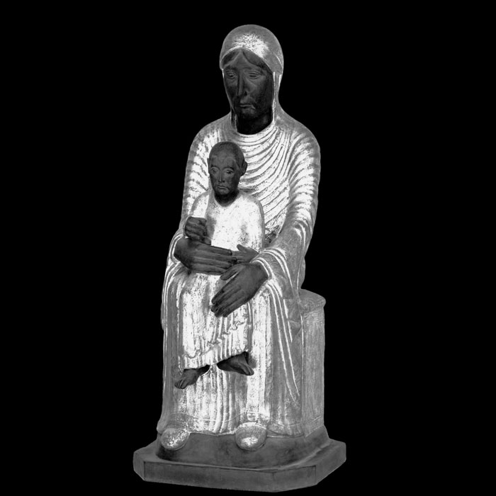 The Black Virgin in Majesty of Marsat - Middle Ages - Reproduction d’une sculpture de l’Église de Marsat, Marsat