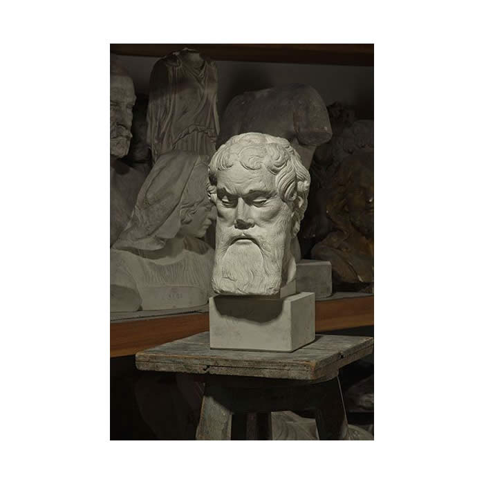 Tête d’apôtre - Moyen Âge - Reproduction d’une sculpture du Musée du Louvre, Paris