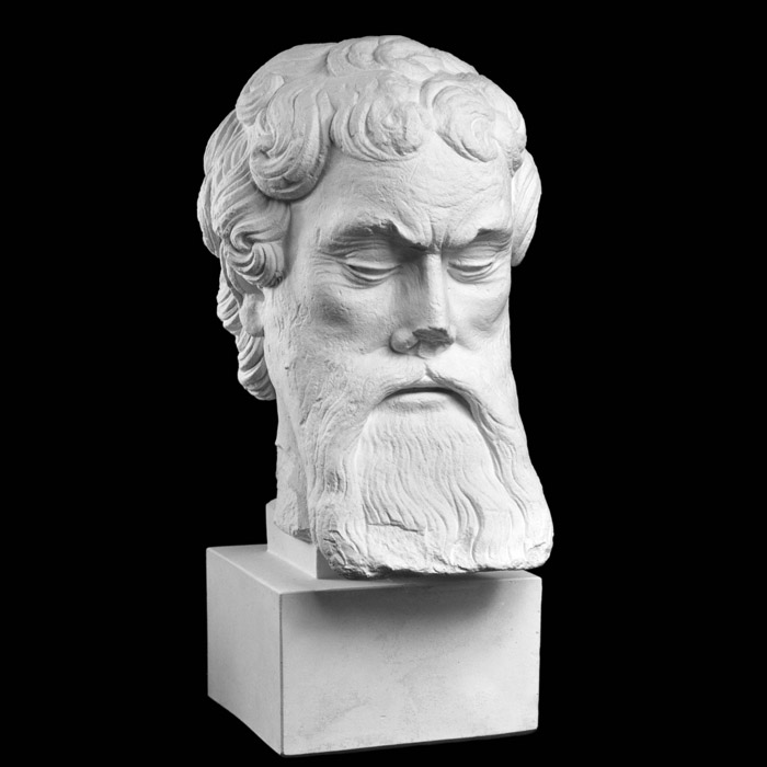 Tête d’apôtre - Moyen Âge - Reproduction d’une sculpture du Musée du Louvre, Paris