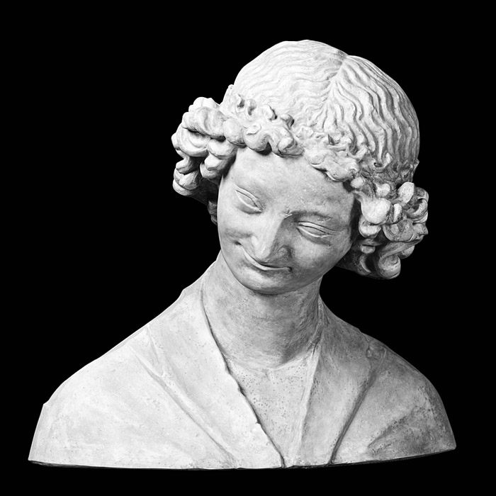 Buste de l’Ange souriant de la cathédrale de Reims - Moyen Âge - Reproduction d’une sculpture de la Cathédrale Notre-Dame, Reims