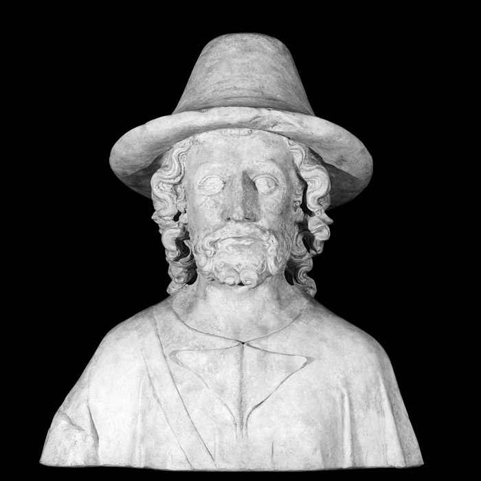 Buste de saint Jacques le Majeur de Beauvais - Moyen Âge - Reproduction d’une sculpture du MUDO – Musée de l’Oise, Beauvais