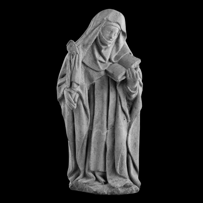 Abbesse du Mont Ste Marie - Moyen Âge - Reproduction d’une sculpture du Musée du Louvre, Paris