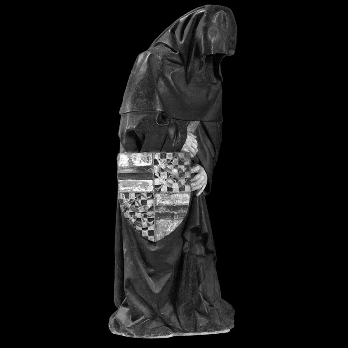 Mourner from the tomb of Philippe Pot - Coat of arms of Pot and Palamede - Renaissance - Reproduction d’une sculpture du Musée du Louvre, Paris