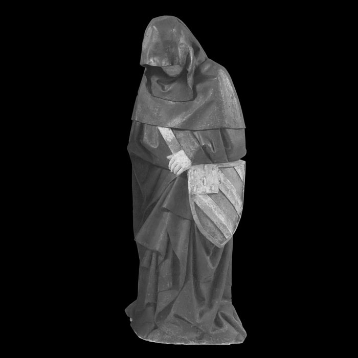 Mourner from the tomb of Philippe Pot - Coat of Arms of Montagu - Renaissance - Reproduction d’une sculpture du Musée du Louvre, Paris