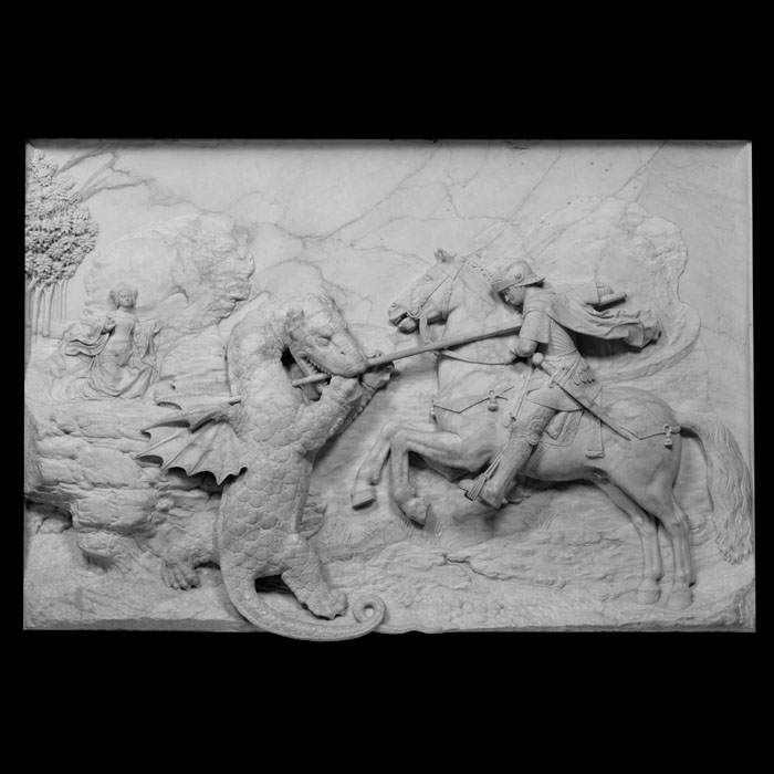 Saint Georges combattant le dragon - Renaissance - Reproduction d’une sculpture du Musée du Louvre, Paris