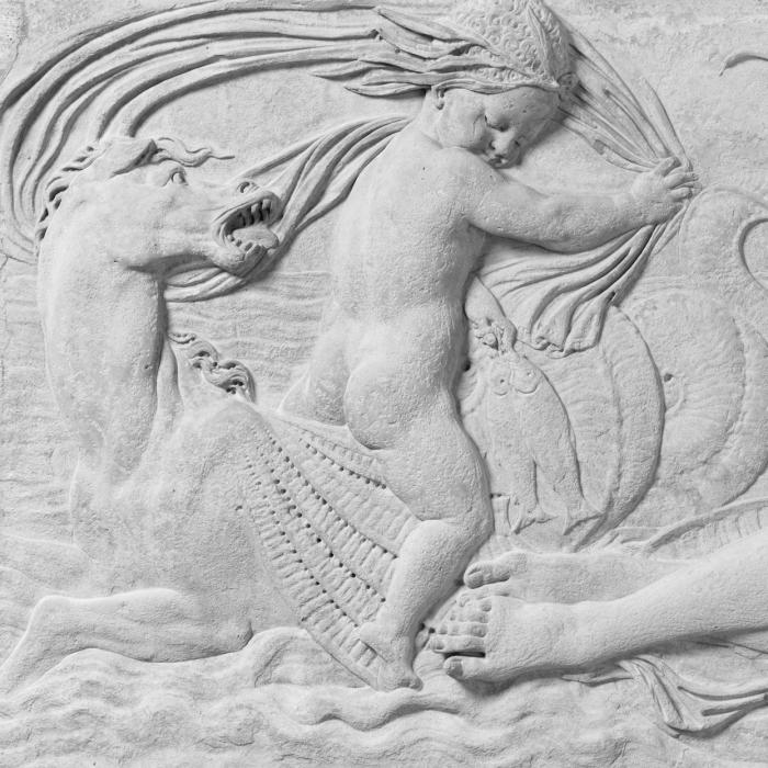 Reclining Naiad seen from the front - Renaissance - Reproduction d’une sculpture du Musée du Louvre, Paris