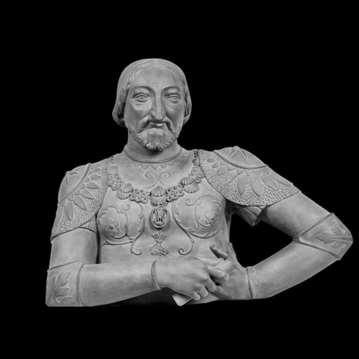 Bust of Francis I in armour - Renaissance - Reproduction d’une sculpture du Musée du Louvre, Paris
