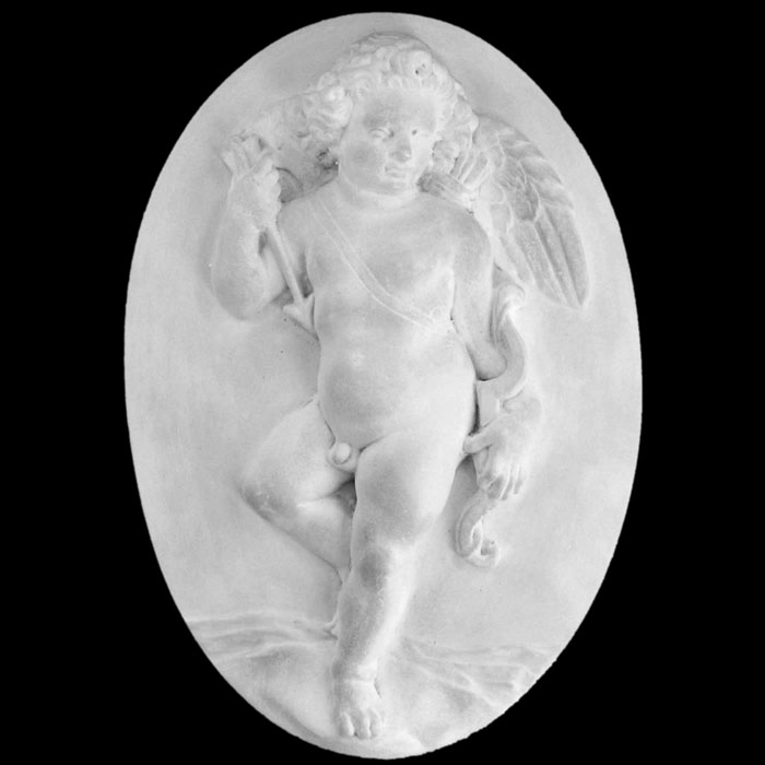 Fragment du médaillon Vénus d’Ecouen : Cupidon - Renaissance - Reproduction d’une sculpture du Musée national de la Renaissance, Écouen