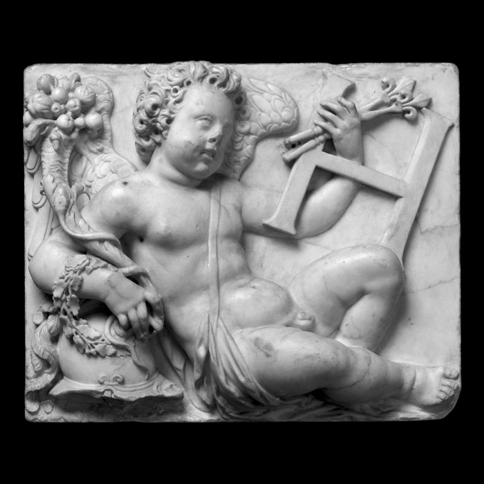 Génie à la corne d’Abondance - Renaissance - Reproduction d’une sculpture du Musée du Louvre, Paris