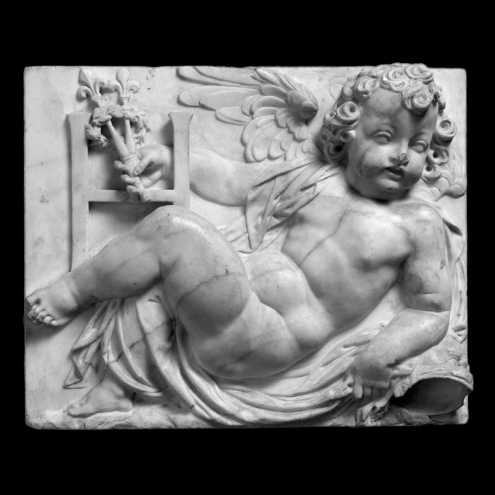 Genius holding the scepters of France - Renaissance - Reproduction d’une sculpture du Musée du Louvre, Paris