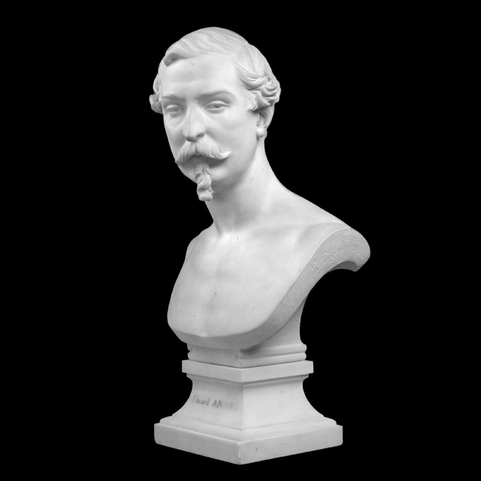 Buste d’Édouard André - Reproduction d’une sculpture du Musée d’Orsay, Paris