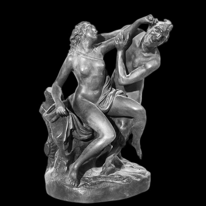 Statuette of Satyr and Bacchant - Reproduction d’une sculpture du Musée du Louvre, Paris