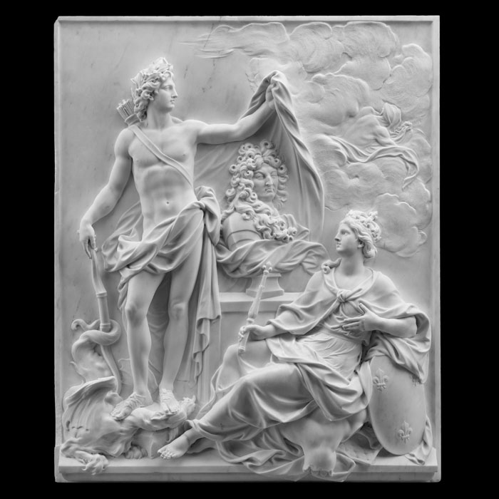 Bas-relief of the God of Health showing Louis XIV - Reproduction d’une sculpture du Musée du Louvre, Paris