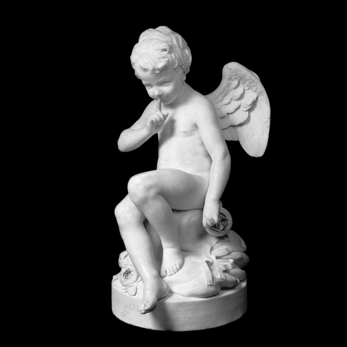 Amour au silence dit amour menaçant - Reproduction d’une sculpture du Musée du Louvre, Paris