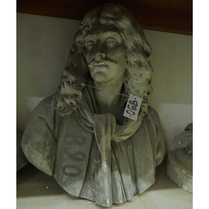 Bust of Jean-Baptiste Poquelin, known as Molière - Reproduction d’une sculpture du Comédie-Française, Paris