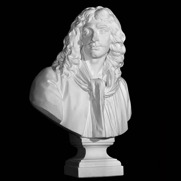 Bust of Jean-Baptiste Poquelin, known as Molière - Reproduction d’une sculpture du Comédie-Française, Paris