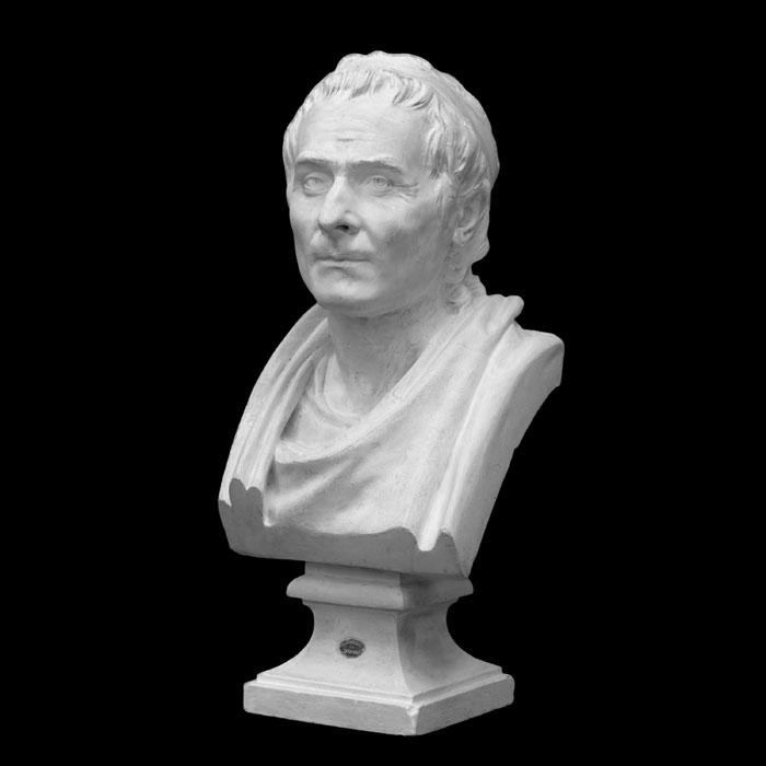 Antique style bust of Jean-Jacques Rousseau - Reproduction d’une sculpture du Musée du Louvre, Paris