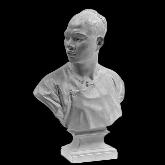 Buste de Chinois - Reproduction d’une sculpture du Musée des Beaux-Arts, Valenciennes