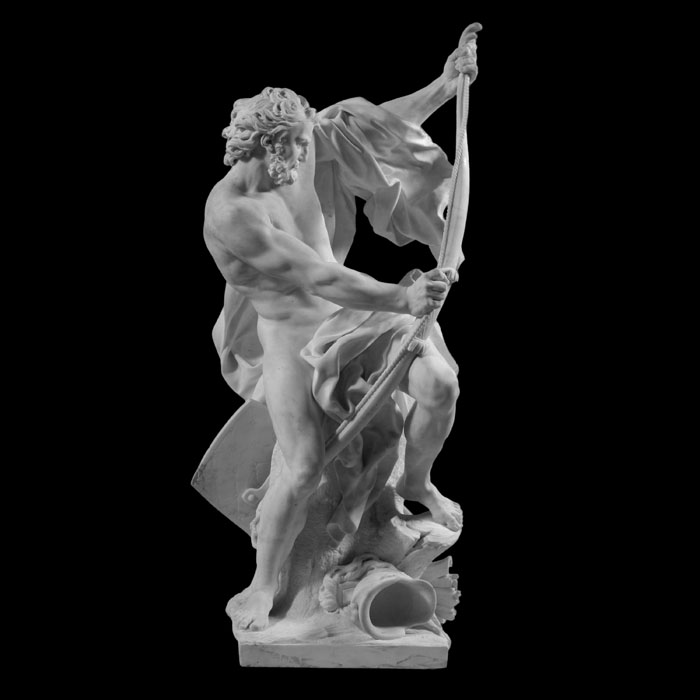 Soldat bandant son arc - Reproduction d’une sculpture du Musée du Louvre, Paris