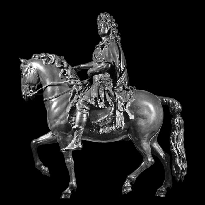 Statue équestre de Louis XIV - Reproduction d’une sculpture du Musée du Louvre, Paris