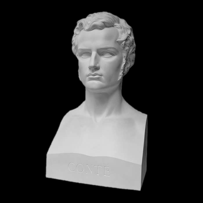 Bust of Nicolas-Jacques Conté - Reproduction d’une sculpture du Cnam IDF, Saint-Denis