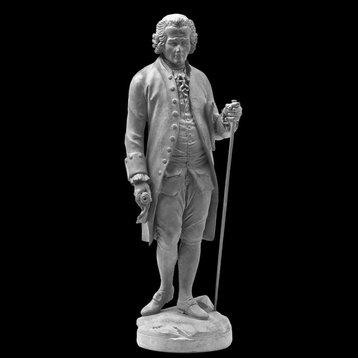 Jean-Jacques Rousseau - Reproduction d’une sculpture du Musée des Archives nationales, Paris