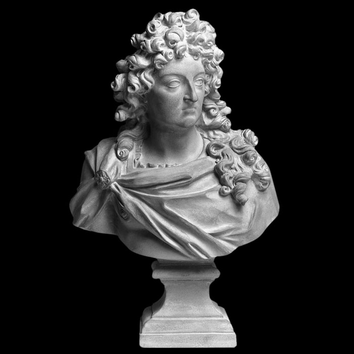 Buste de Louis XIV, réduction de 36 cm - Reproduction d’une sculpture du Musée du Louvre, Paris