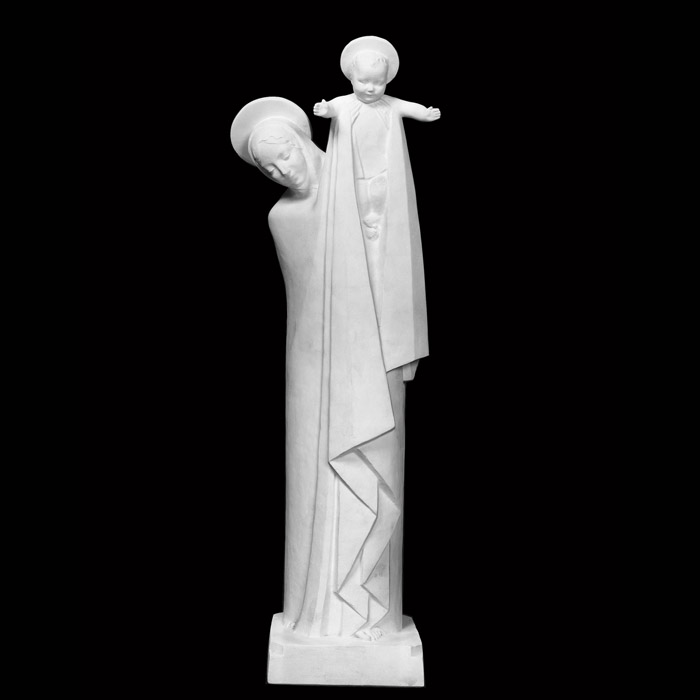 Virgin presenting the Child - Reproduction d’une sculpture de l’Église Sainte-Odile, Paris