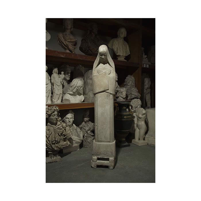 Saint Theresa and baby Jesus - Reproduction d’une sculpture de l’Église Saint-François-de-Sales, Paris