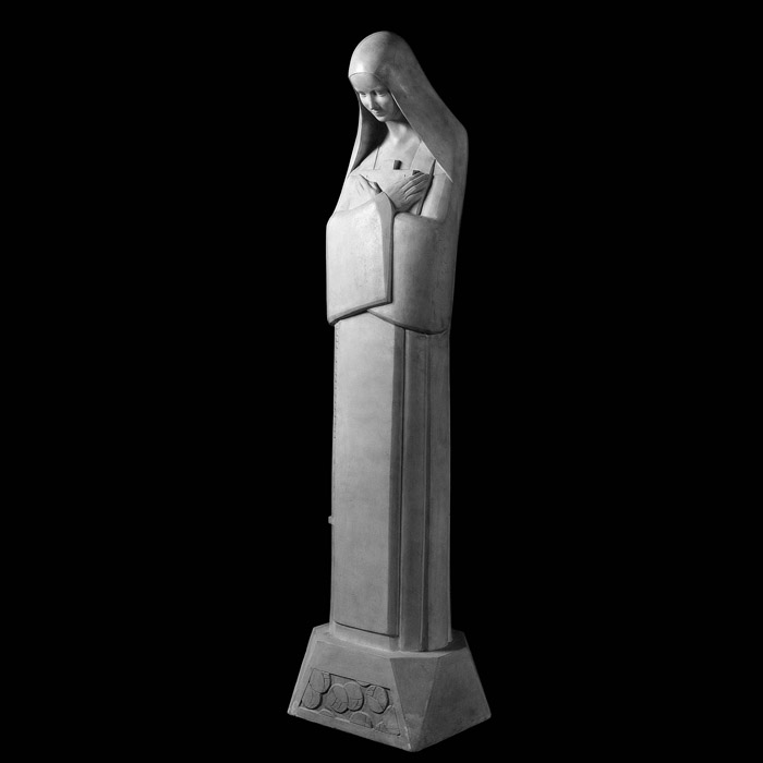 Saint Theresa and baby Jesus - Reproduction d’une sculpture de l’Église Saint-François-de-Sales, Paris